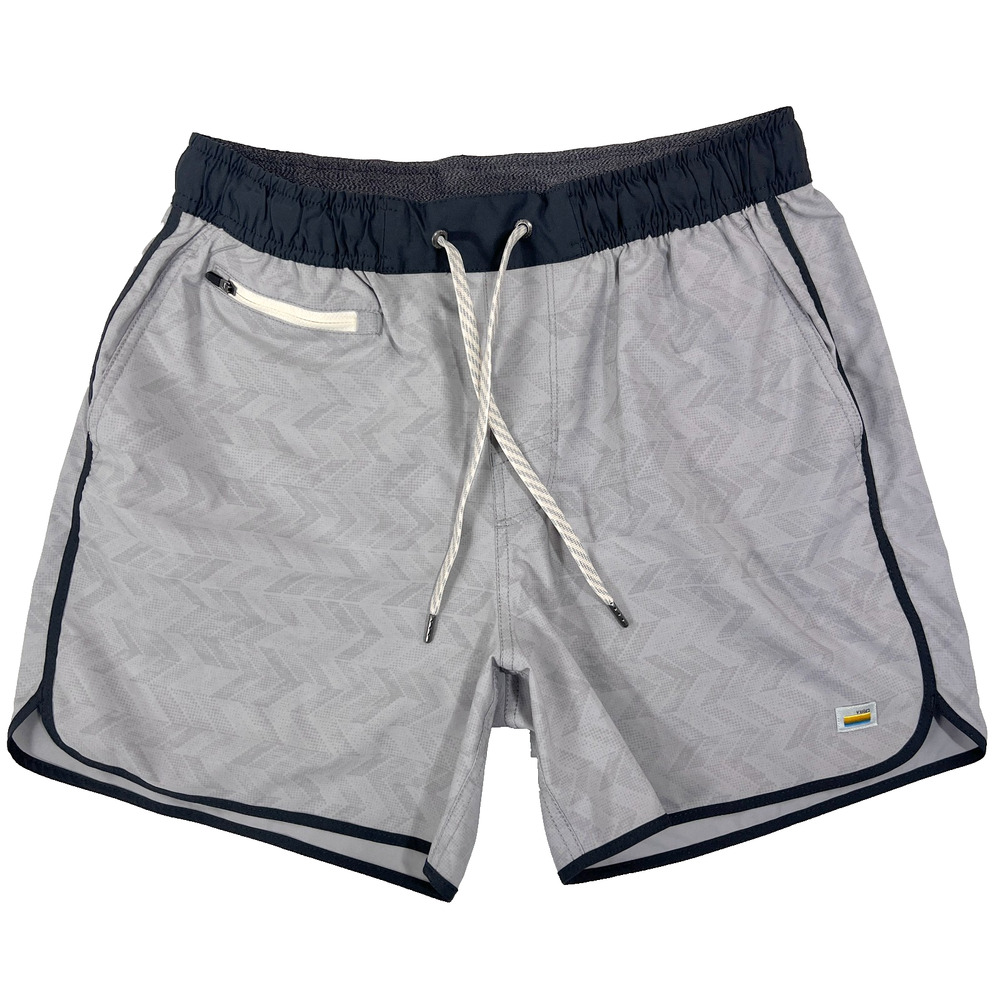 Vuori Banks 5 Shorts M Grey V366 Workout Gym Run Train Slub Medium Gray Black